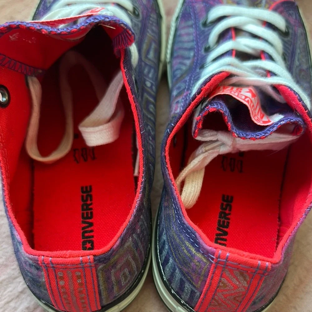 Converse Pink and Purple Canvas Sneakers Low-Top